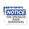 Signmission Fire Sprinkler Riser Downstairs OSHA Notice Sign, Plastic, 14in W x 10in L, 2PK OS-2PACK-NS-P-1014-L-12675 - alternate 1